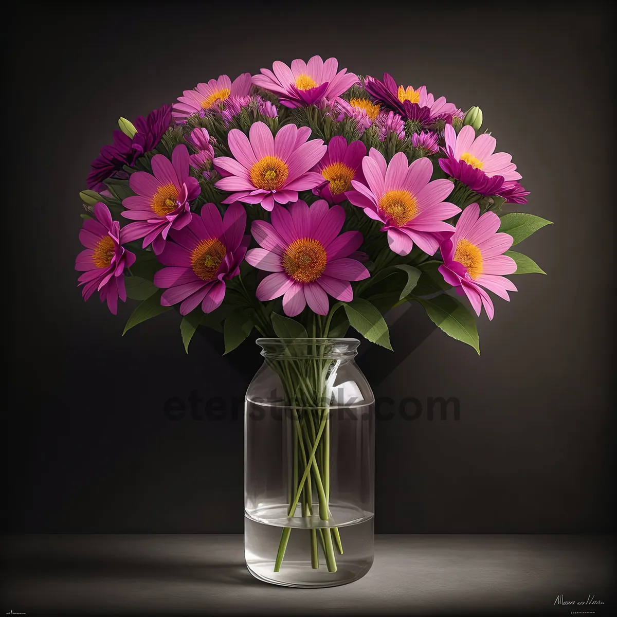 Picture of Colorful Daisy Bouquet in Vase