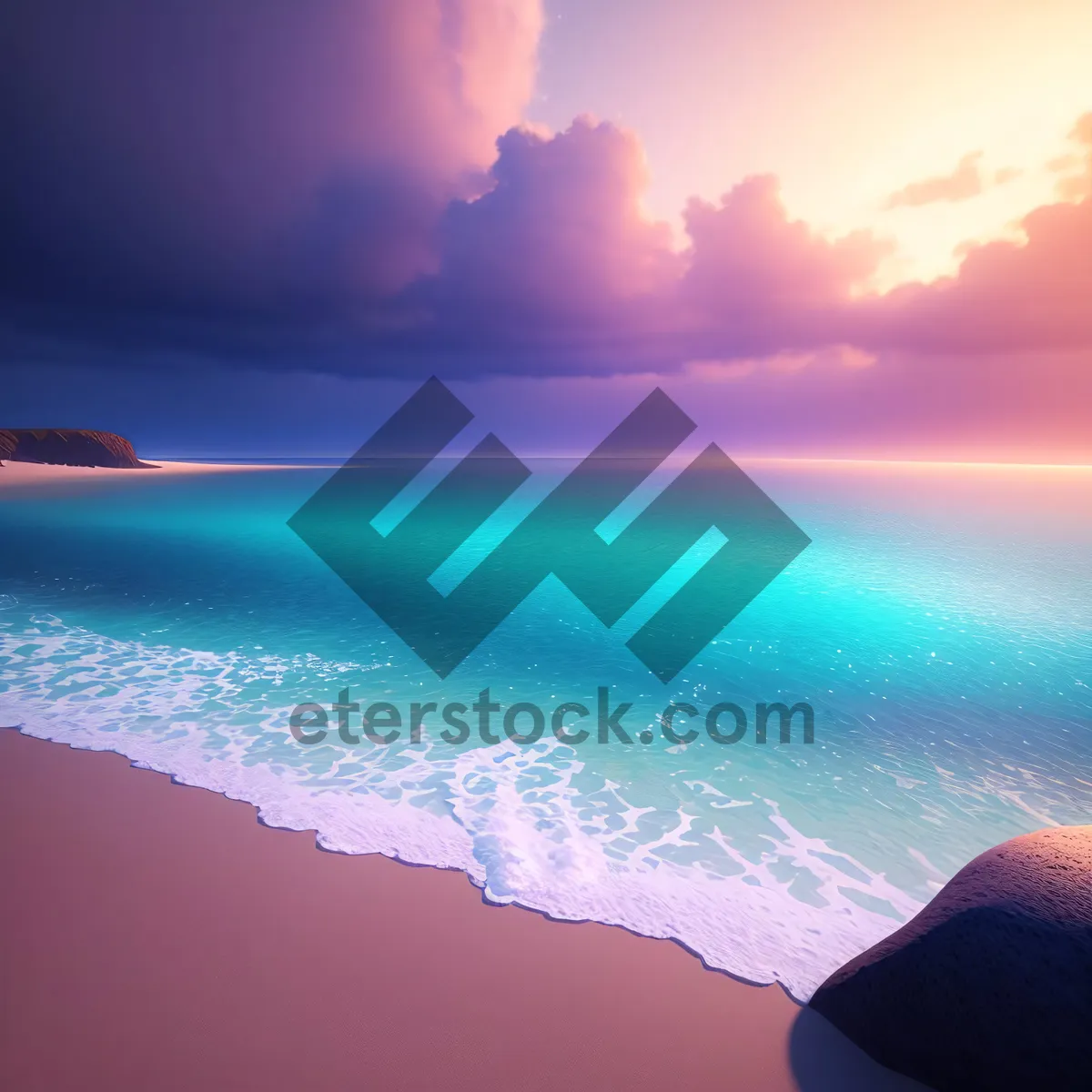 Picture of Serene Sunset on Tropical Beach