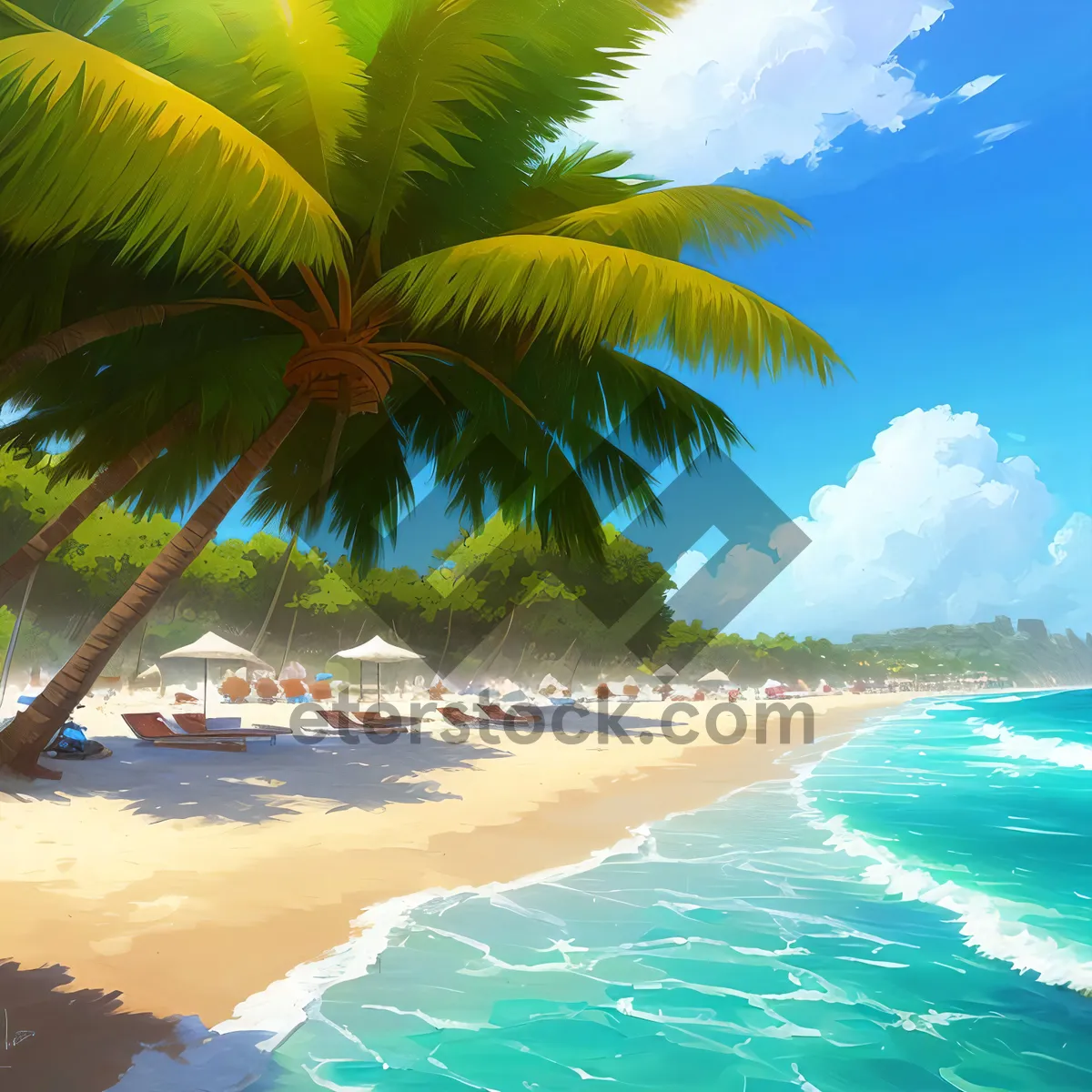 Picture of Sunny Palm Beach Paradise