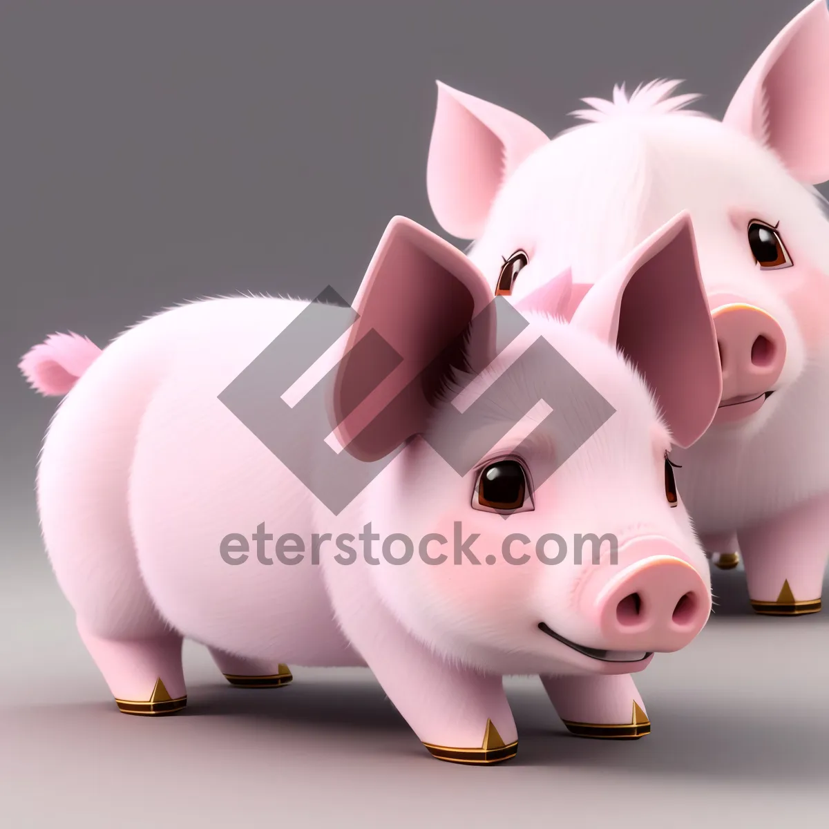 Picture of Money-Saving Pink Piggy Bank with Coins