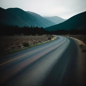 Majestic Mountain Highway in the Scenic Countryside