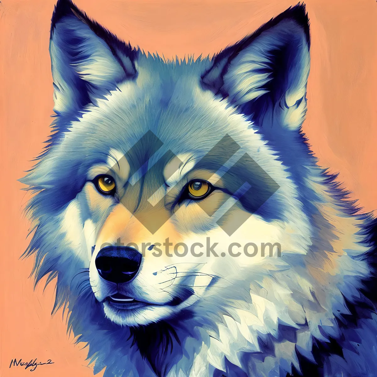 Picture of Furry Canine with Captivating Eyes