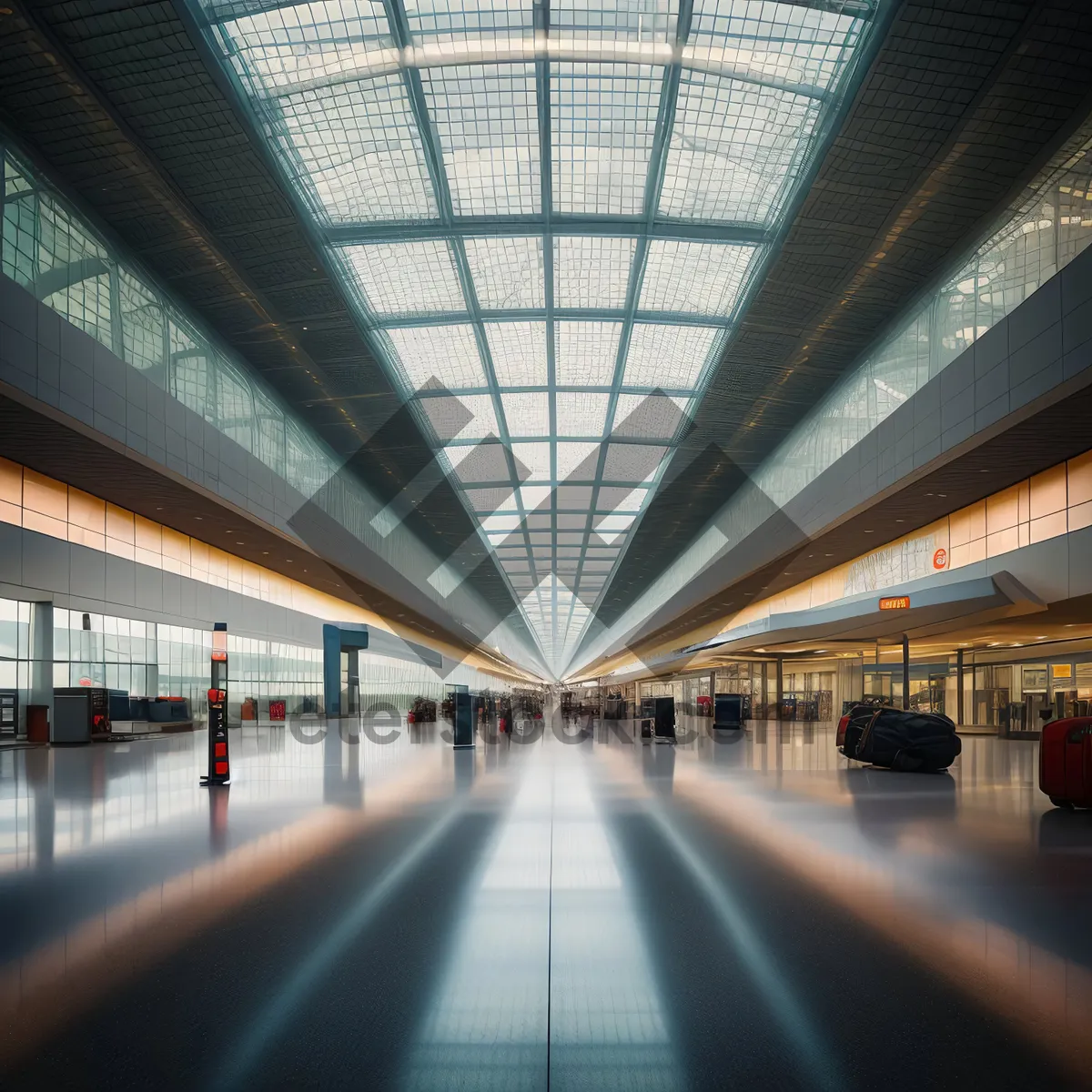 Picture of Urban Transportation Hub Interior Perspective - Modern City Station