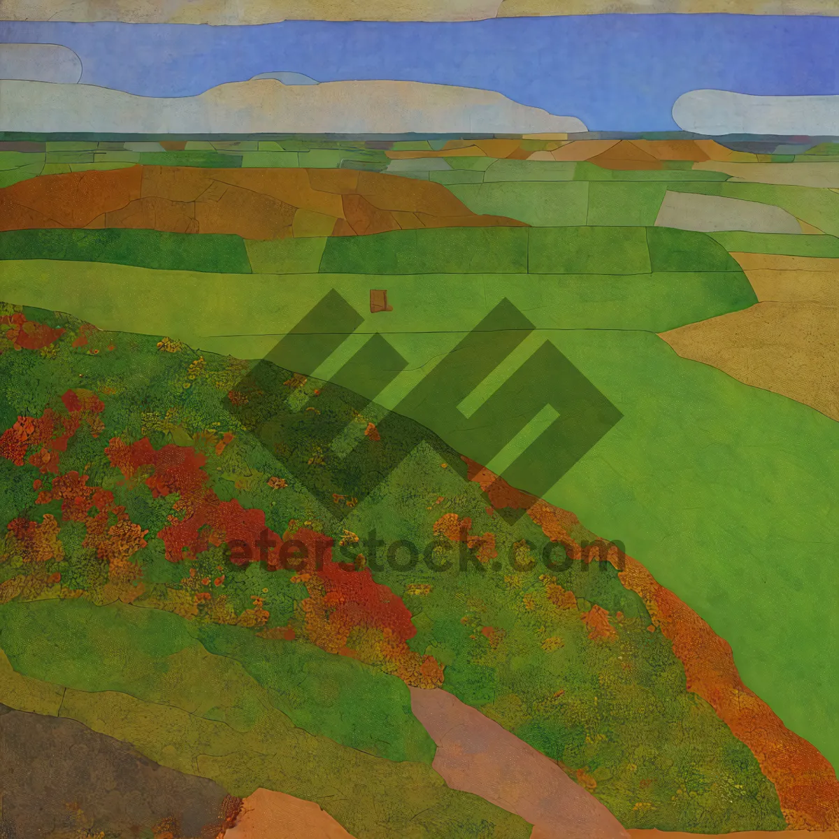 Picture of Summer Golf Blanket on Green Meadow