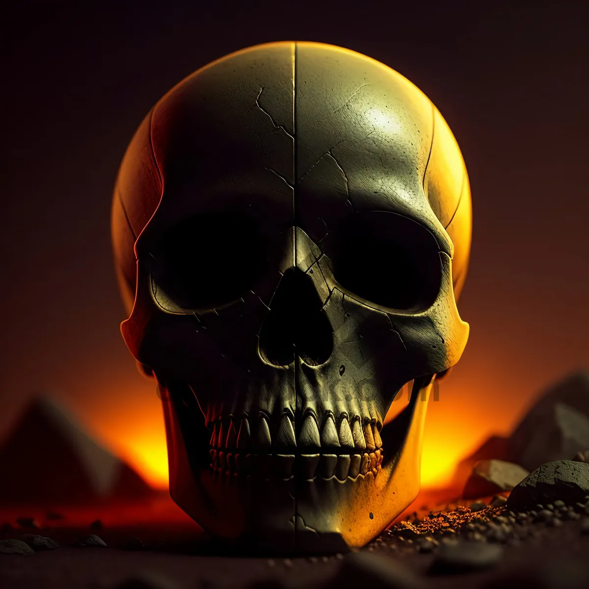 Picture of Skull Mask - Sinister Pirate Attire for Halloween