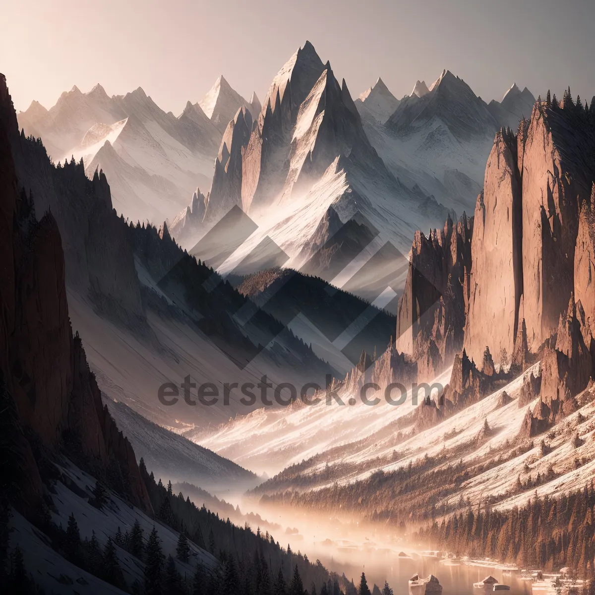 Picture of Majestic Alpine Peaks amidst Pristine Nature