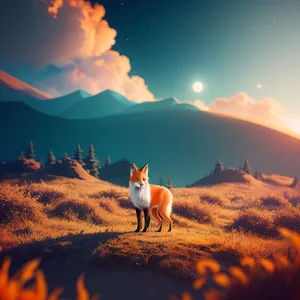 Majestic Sunset Over Desert Landscape