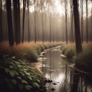 Greenhouse amidst Serene Forest near Tranquil River