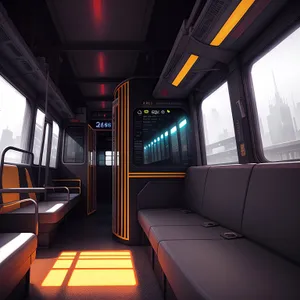 Modern Urban Subway Train Interior