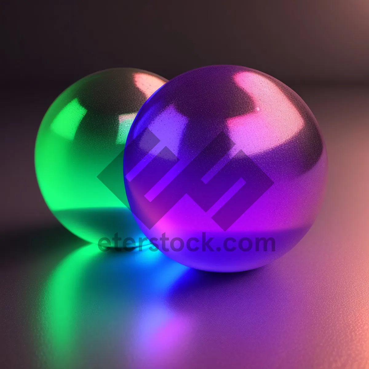 Picture of Glossy Glass Sphere Reflection Design Element