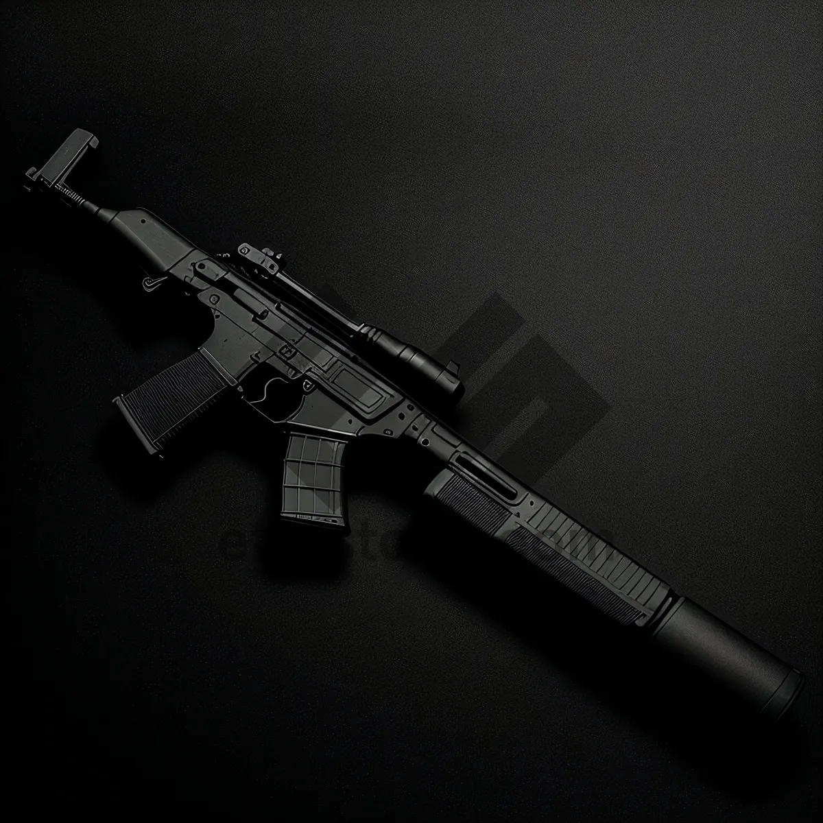 Picture of Black Automatic Rifle - Powerful and Versatile Firearm
