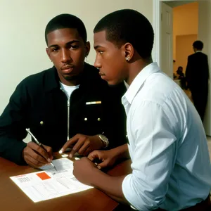 Professional Business Team Smiling and Working at Office