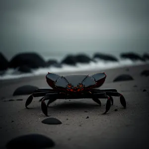 Close-up of Black Arthropod Scorpion