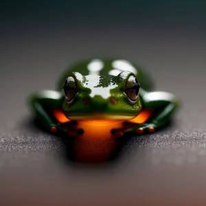 Colorful Tree Frog with Piercing Eyes