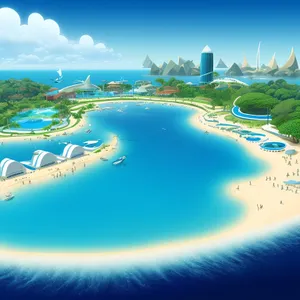 Sun-kissed Beach Paradise - Tropical Summer getaway with azure waters and sandy shores