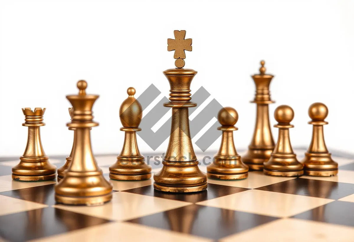 Picture of Chess pieces in gold representing power and strategy.