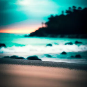 Sunset Over Ocean Beach