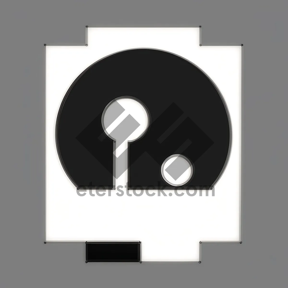 Magnetic Disk Icon - Digital Data and Memory Device