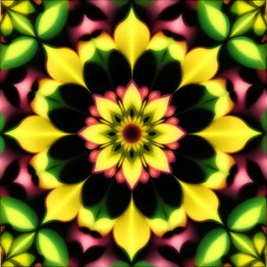 Vibrant Floral Pattern Art Wallpaper