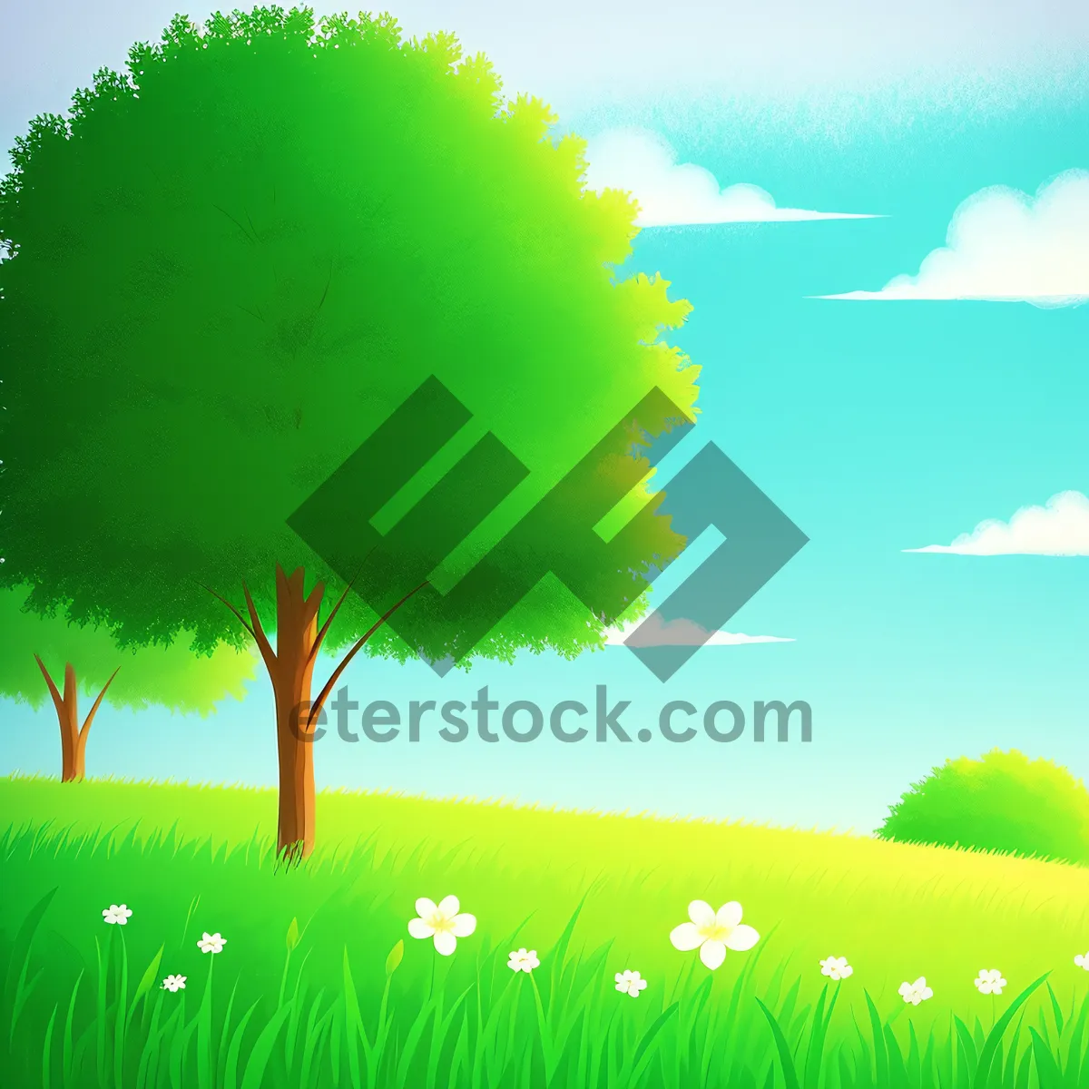 Picture of Vibrant Meadow under Sunny Sky