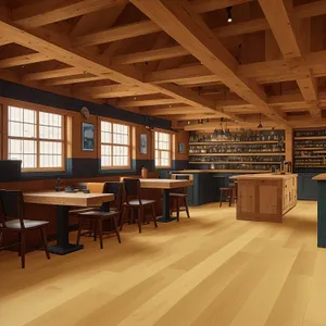Modern Interior Hall with Library and Classrooms