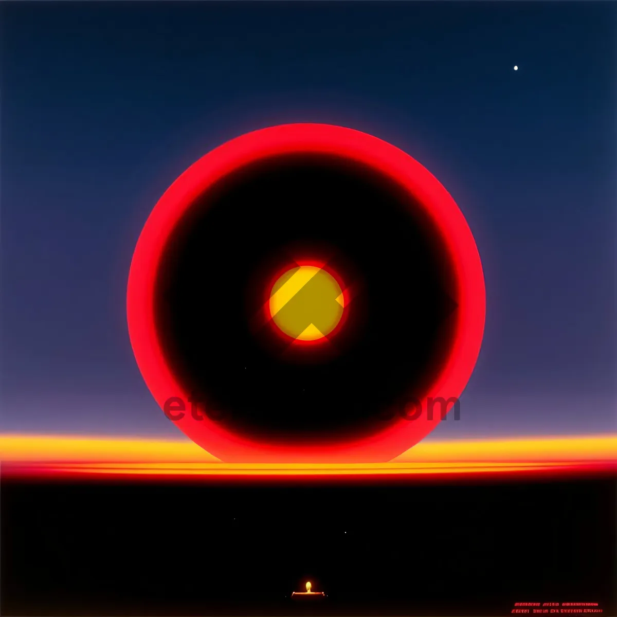 Picture of Plasma Planet: Shiny Black Circle Art