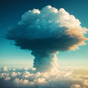 Explosive Skies: Nuclear Weapon Amidst Clouds