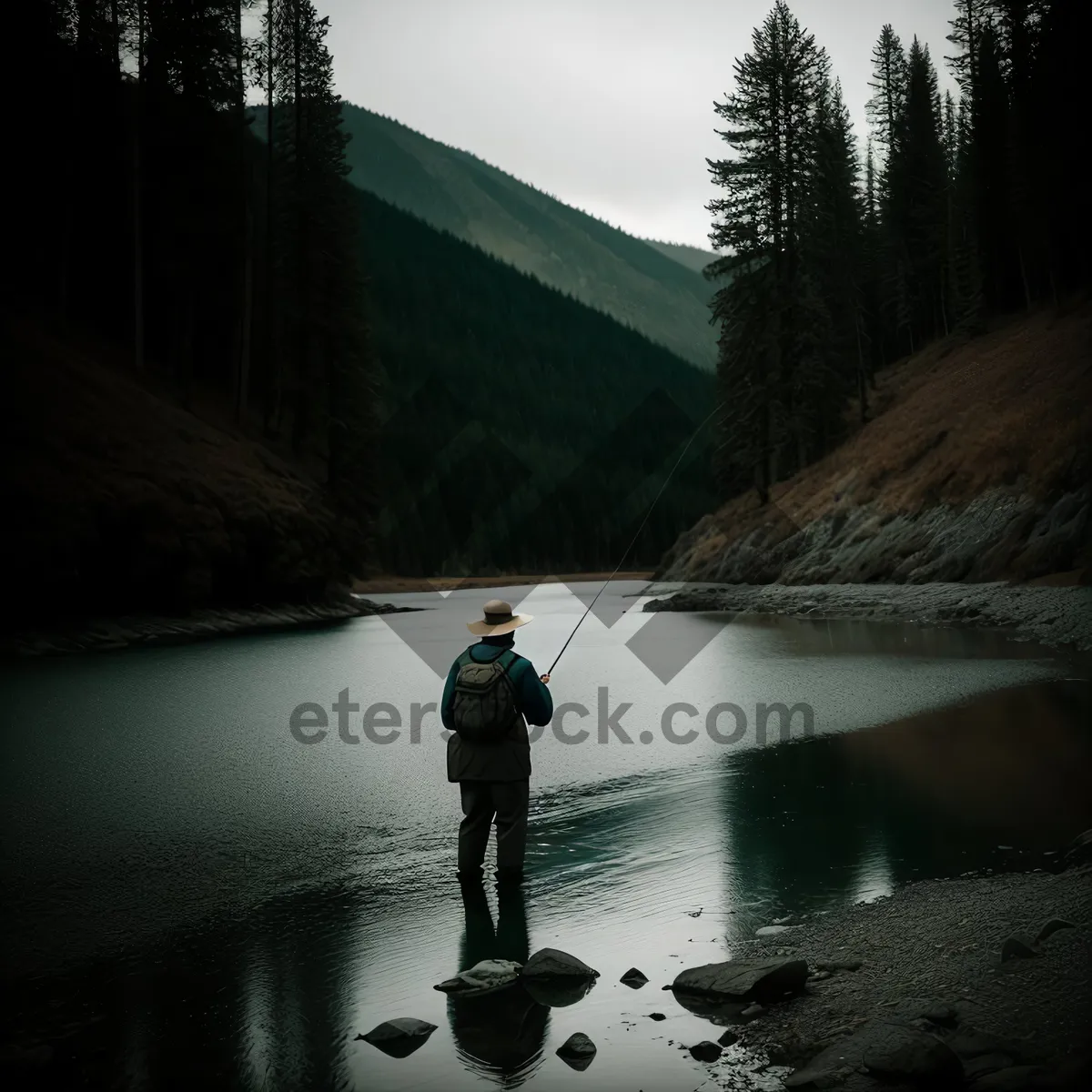 Picture of Serene Sunset Reflection on Calm Waters