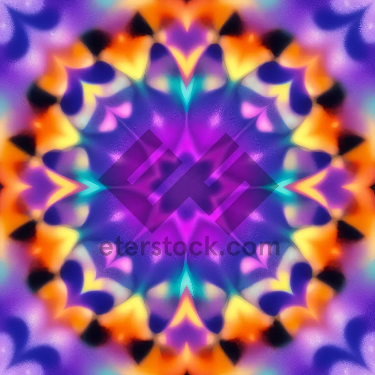 Picture of Abstract Fractal Kaleidoscope: Vibrant Geometric Glow