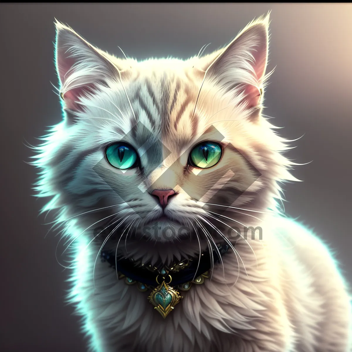 Picture of Cute Kitty Peek-a-Boo Portrait