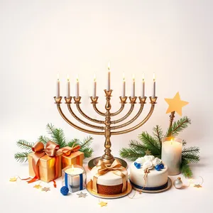 Decorative menorah candle holder