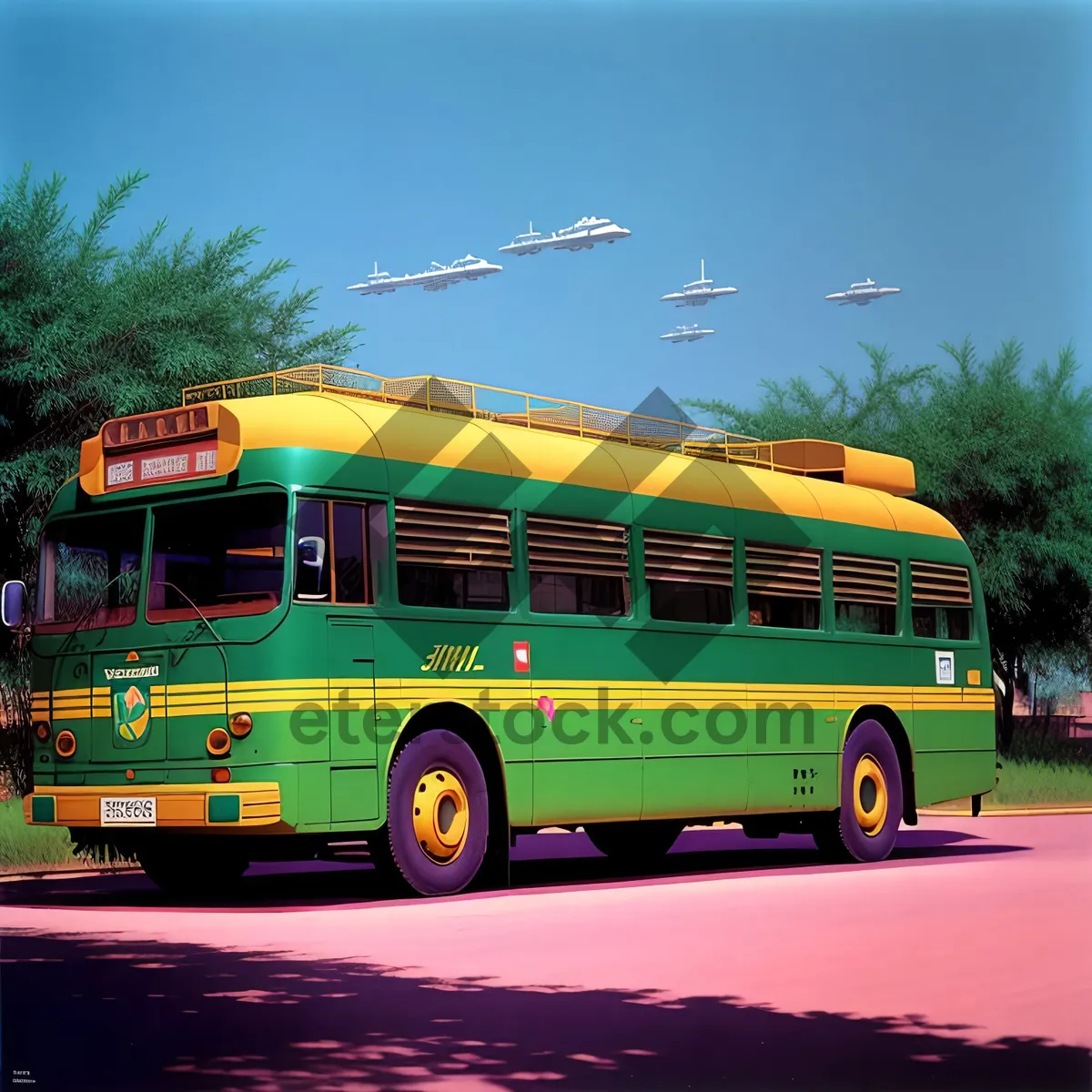 Picture of School Bus - Reliable Public Transportation for Students