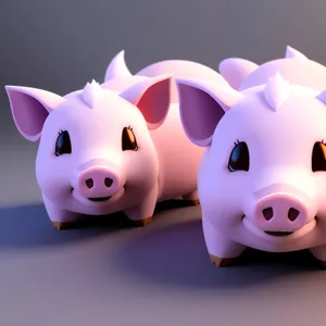 Pink Ceramic Piggy Bank - Symbol of Savings and Financial Wealth