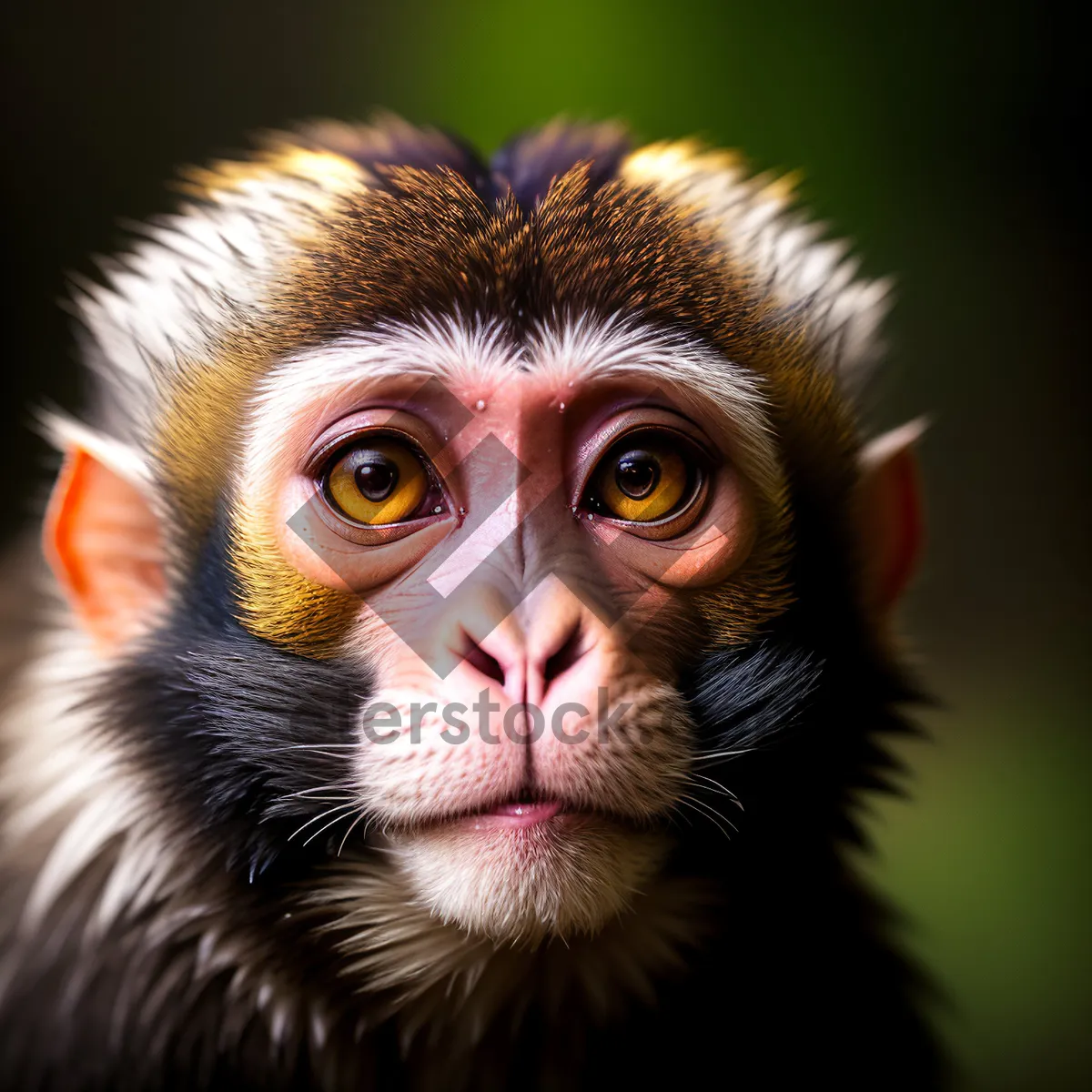 Picture of Adorable Baby Monkey with Furry Whiskers