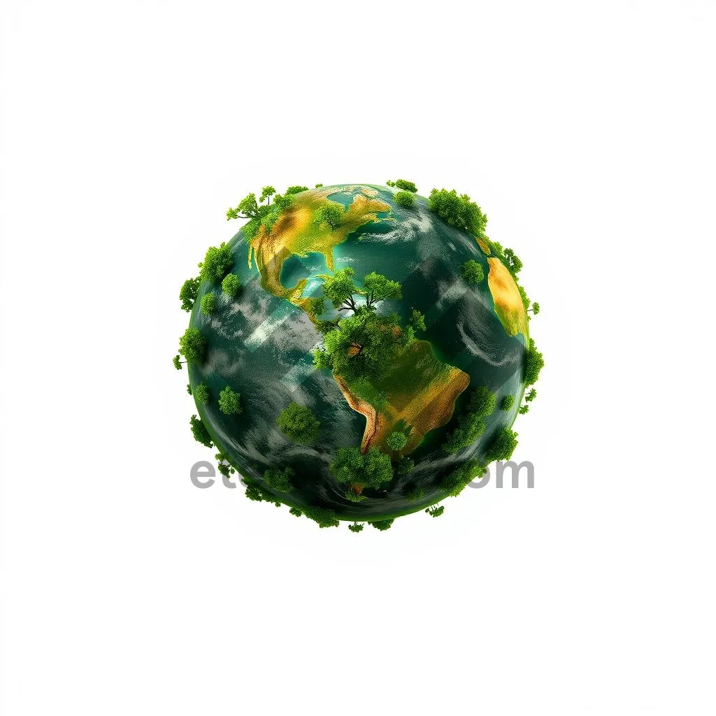 Picture of Planet Earth Global Map Icon.