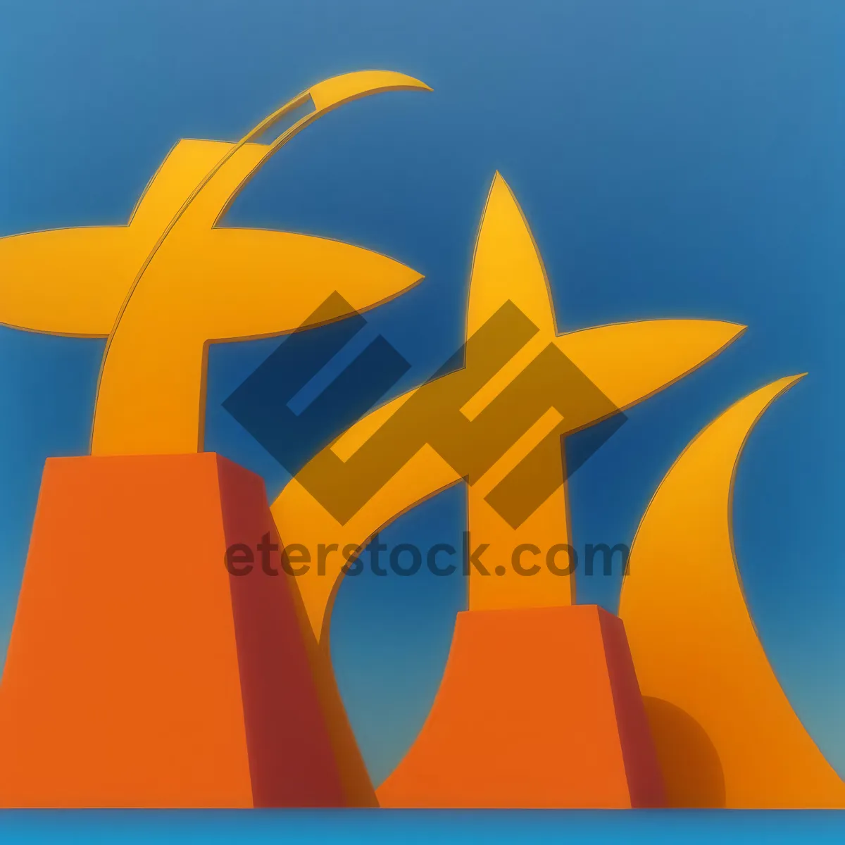 Picture of Vibrant Orange Symbolic Graphic Design Icon