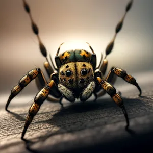 Scary Black and Gold Garden Spider