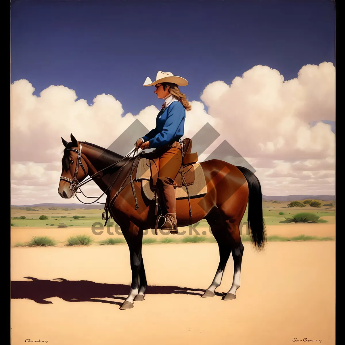 Picture of Stallion Rider in Cowboy Equestrian Sport