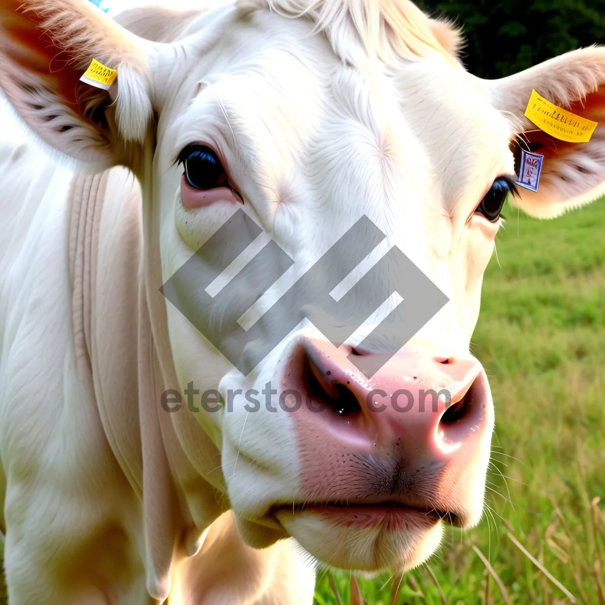 Picture of Rustic Ranch: Grazing Brown Cattle in Open Fields