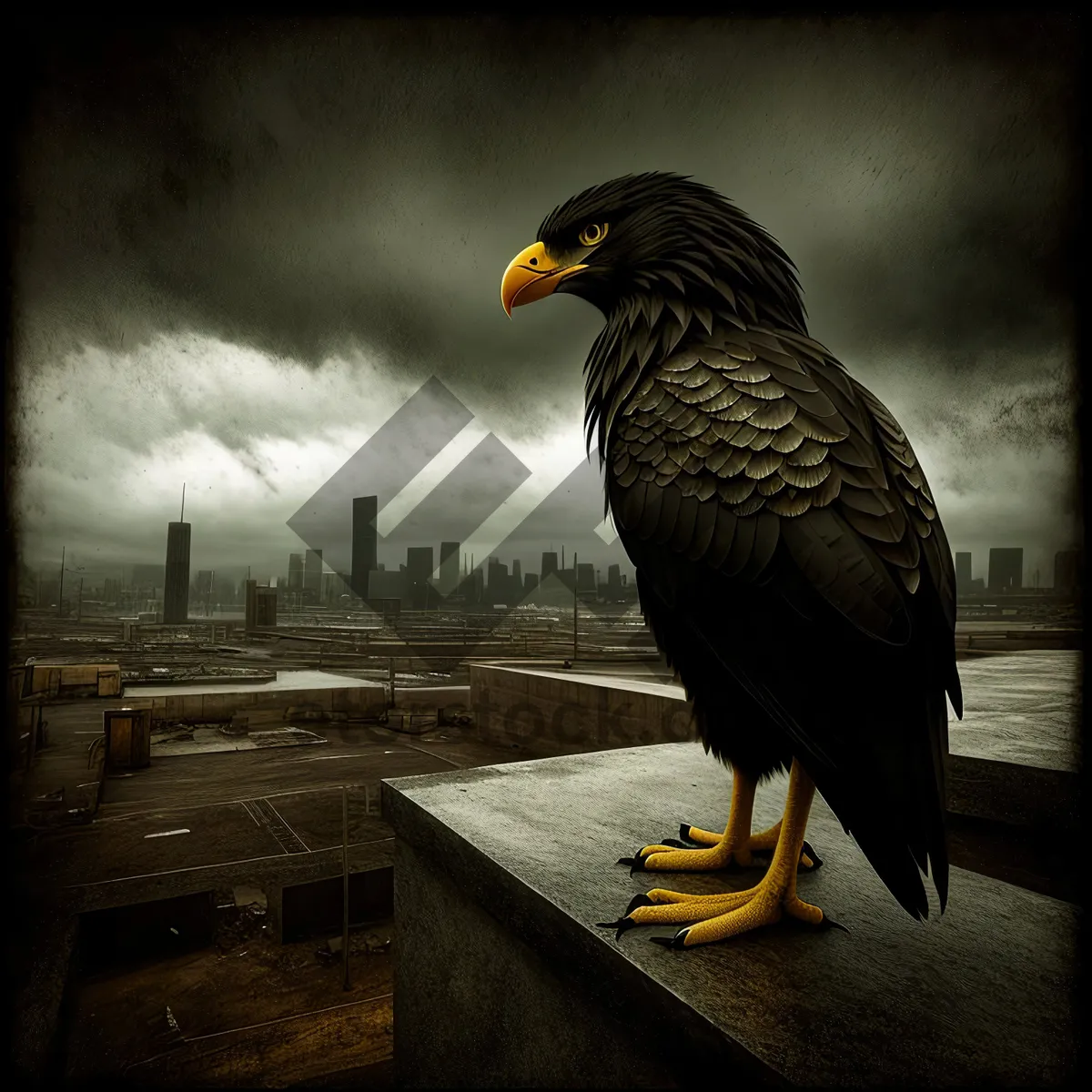 Picture of Majestic Predator: Bald Eagle in Feathered Splendor