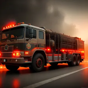 Fast Haul Fire Truck on Highway