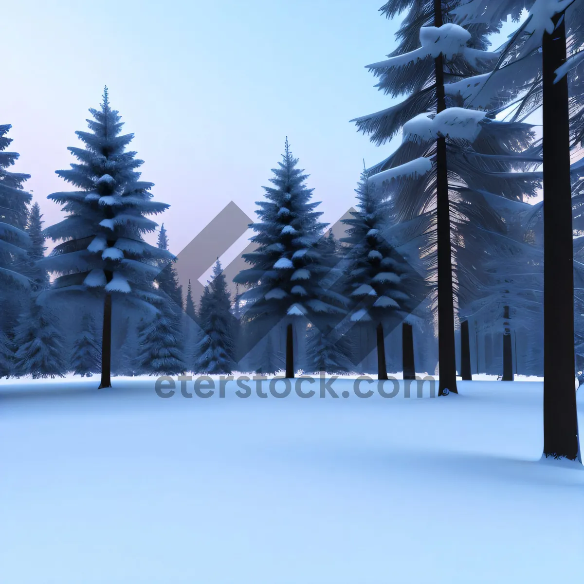 Picture of Winter Wonderland: Majestic Snowy Fir Forest