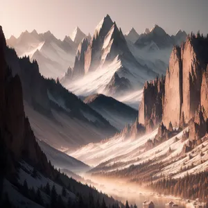 Majestic Alpine Peaks amidst Pristine Nature