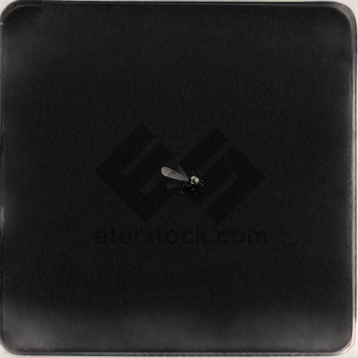 Picture of Black Leather Laptop Bag with Button Icon