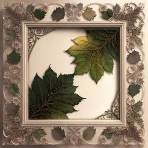 Golden Vintage Frame with Ornate Floral Design