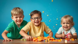 Happy Family Smiling Together While Eating Dinner at Home