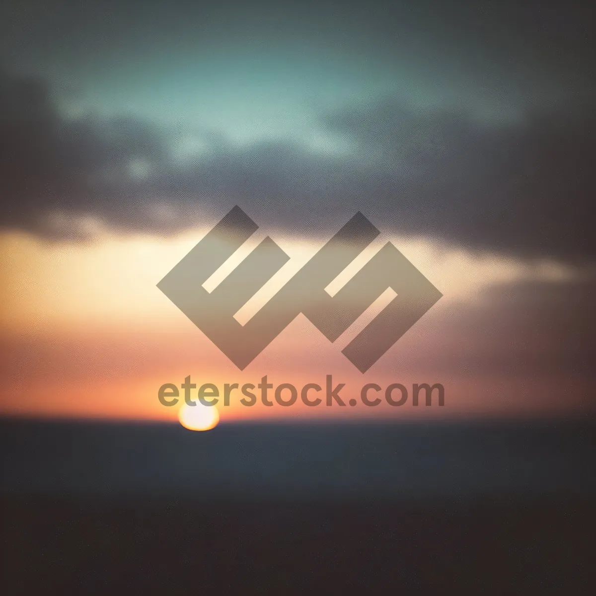 Picture of Vibrant Sunset Over Ocean Horizon