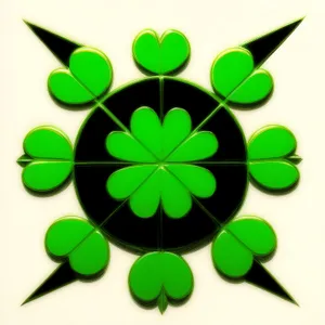 Recyclable Clover Leaf Symbol Graphic Design