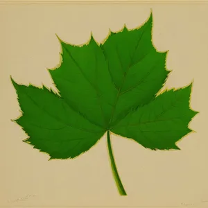 Vibrant Maple Leaf in Summer Forest