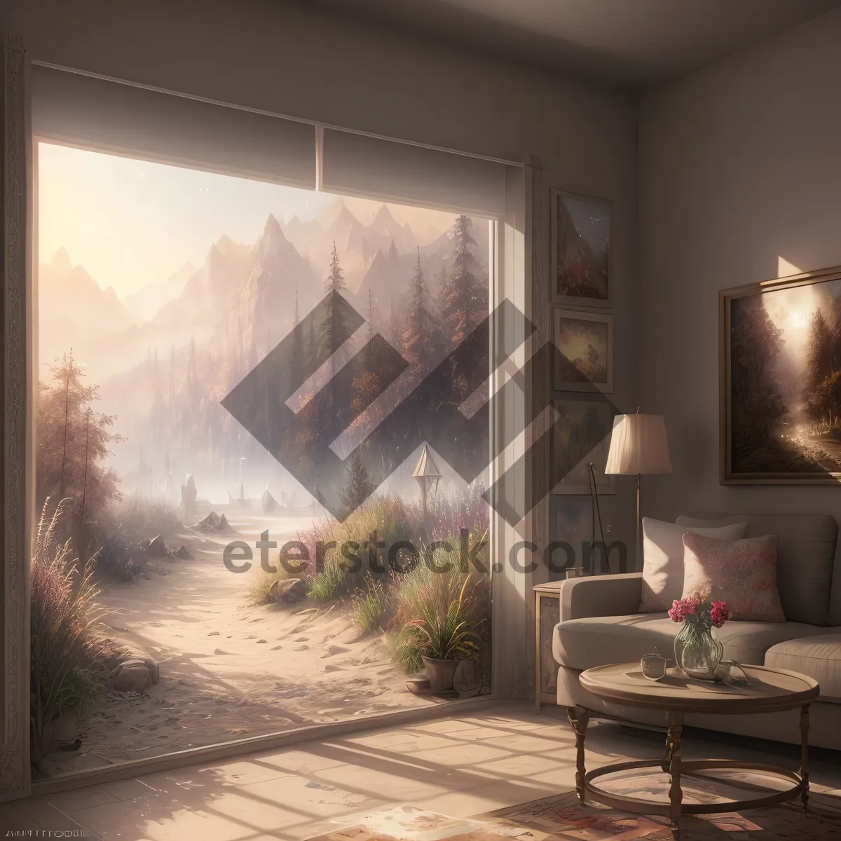 Picture of Modern Interior Sliding Door in Luxurious Home